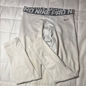 Nike White Pro Leggings Athletic Stretch 2XL